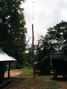ENAM installs power lines in the village