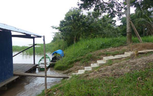 community dock and stairs